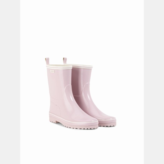 Aigle The Classic And Feminine Patent Ankle Rain Boots Women Pink ZA-10834